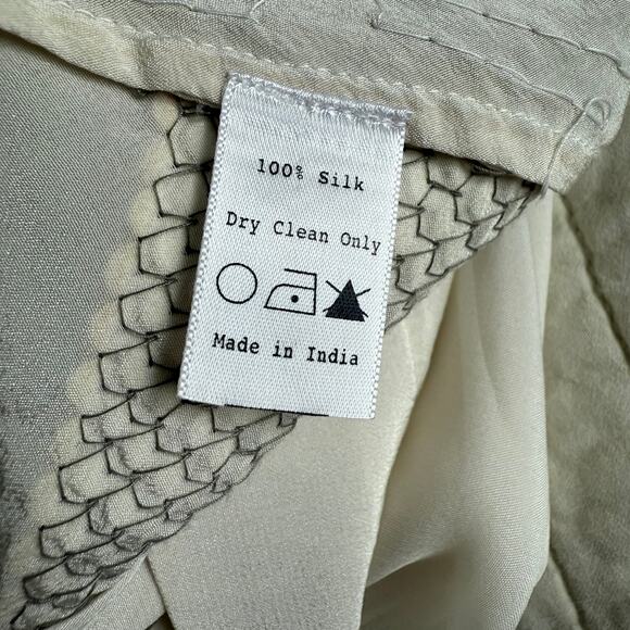 JF & Son Silk Beaded Sequin Skirt Size 4 White Silver SS09 - Picture 16 of 16